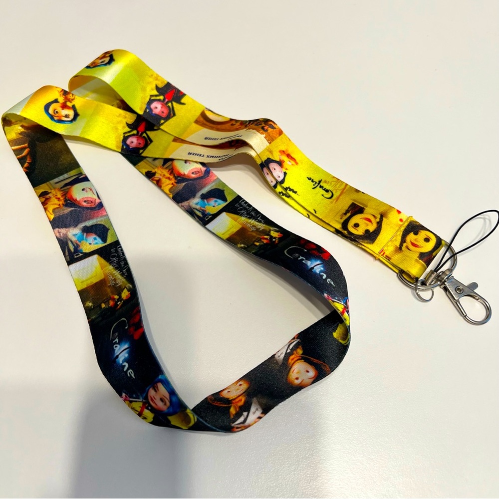 Coraline Pin Trading Lanyard w/Card Clip &‎ Loop (BRAND NEW!)